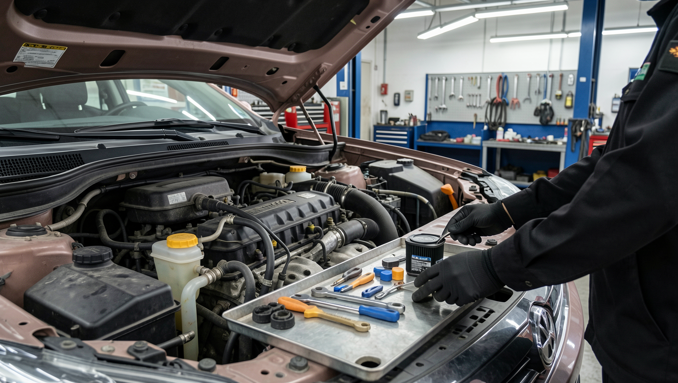Oil Change & Regular Service at Mizan Al Resha Garage